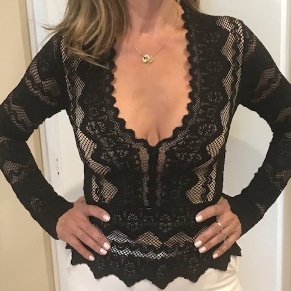 Nightcap Clothing Victorian Lace Long-Sleeved Top